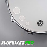 SlapKlatz Pro - Clear | 10 Pieces of Superior Drum Gel Dampeners in 3 Sizes | FREE rugged case included | Non-toxic