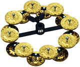Meinl Percussion HTHH2B-BK Headliner Series Hi-Hat Tambourine With Double Row Hammered Brass Jingles 5-Inch - Black