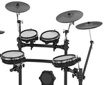 Roland High-performance, Mid-level Electronic V-Drum Set (TD-25KV) with 10" snare pad, 8" tom pad (x2) and 10" tom pad (x1), 12" crash v-cymbal (x2), KD-9 kick pad, and MDS-9SC stand