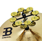 Meinl Percussion HTHH2B-BK Headliner Series Hi-Hat Tambourine With Double Row Hammered Brass Jingles 5-Inch - Black